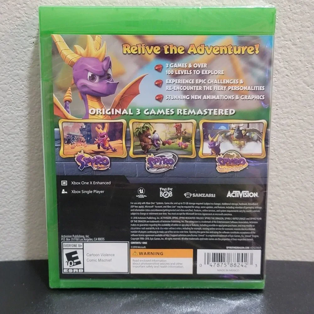 New Spyro Reignited Trilogy Microsoft Xbox One‎ Sealed